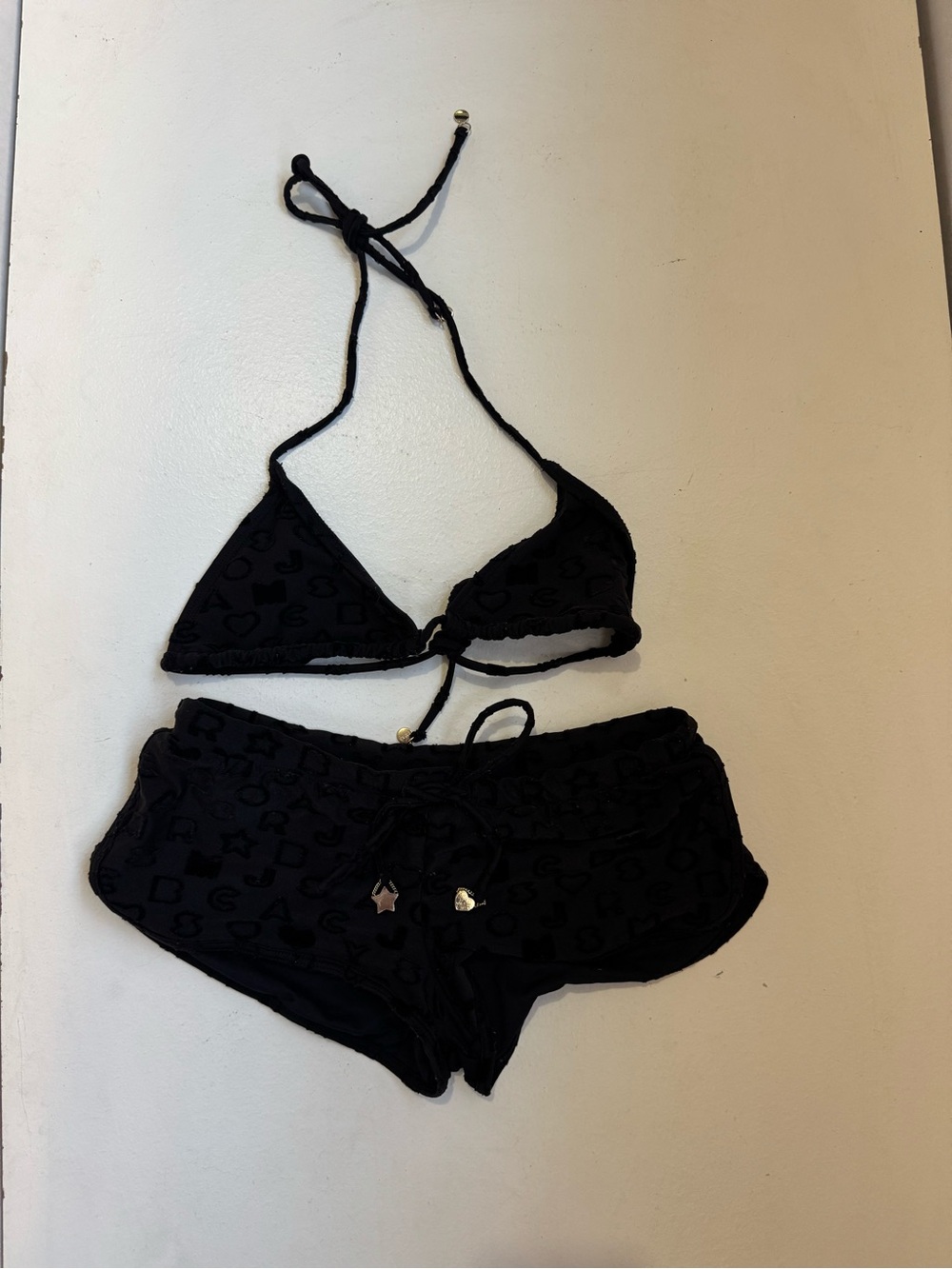 Marc By Marc Jacobs Stardust Swimsuit 2pc Bandeau boy shorts size small